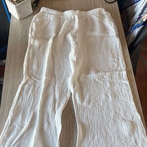 Shade & Shore bikini cover up pants white - size M